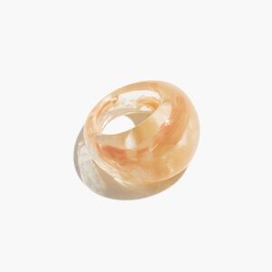 NWT Madewell Resin Swirl Statement Ring Distant Sand